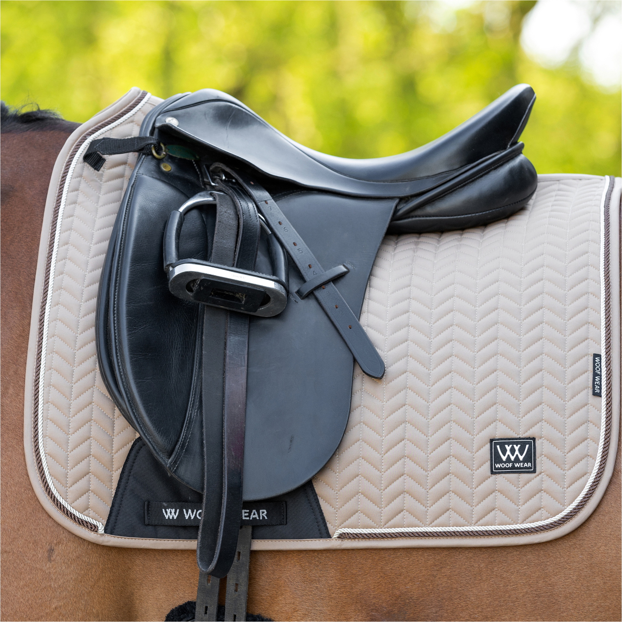 2025 Woof Wear Herringbone Dressage Saddle Pad WS0043-CARA - Caramel